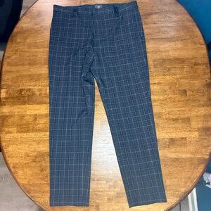 Men's Academia Style Gray Checked H&M Dress Pants Size 36